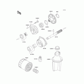 Схема узла: Масляный насос & Масляный фильтр для Kawasaki ZX750 Ninja ZX-7R