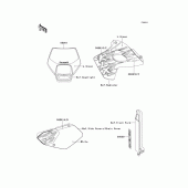 Схема вузла: Decals(green)(klx650-c3) для Kawasaki KLX650 KLX650 Motard
