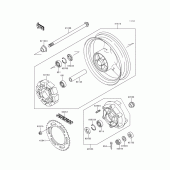 Схема вузла: Заднє колесо & Привідний ланцюг для Kawasaki ZR750 ZR-7