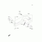 Схема узла: Лапка тормоза для Kawasaki KLX400 KLX400R