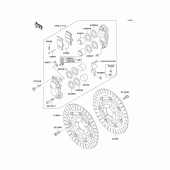 Схема вузла: Переднє гальмо для Kawasaki ZX600 Ninja ZX-6
