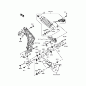 Схема узла: Подвеска/задний амортизатор для Kawasaki ZX1000 Ninja 1000 ABS