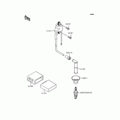 Схема вузла: Котушка запалювання для Kawasaki KL250 KL250 Super Sherpa