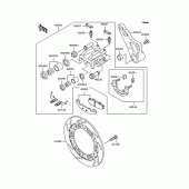 Схема вузла: Заднє гальмо (ZR1100-A9) для Kawasaki ZR1100 Zephyr 1100