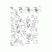 Схема вузла: Радіатор (1/2) для Kawasaki KLX650 KLX650