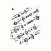 Схема вузла: Трансмісія для Kawasaki ZR1000 Z1000