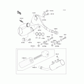 Схема узла: Выхлопная система (s) для Kawasaki KX250/ KX252 KX250
