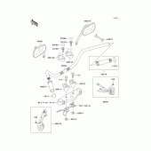 Схема узла: Руль & Пульт управления рулевой для Kawasaki VN1500 VN1500 Drifter
