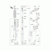 Схема вузла: Вилка передньої осі для Kawasaki KLE500