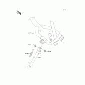 Схема вузла: Підставка для Kawasaki BJ250 250TR