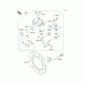 Схема вузла: Заднє гальмо для Kawasaki ZG1200 Voyager XII