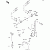 Схема узла: Система зажигания для Kawasaki ZX600 Ninja ZX-6R