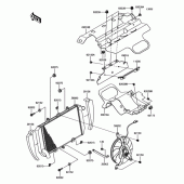 Схема узла: Радиатор для Kawasaki ZX1000 Ninja 1000 ABS