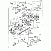 Схема вузла: Карбюратор для Kawasaki ZG1200 Voyager XII
