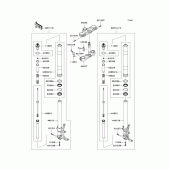 Схема вузла: Вилка передньої осі для Kawasaki ZX1400 Ninja ZX-14