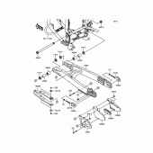Схема вузла: Задній важіль (маятник) для Kawasaki KLX250 KLX250
