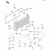 Схема вузла: Олійний охолоджувач для Kawasaki ZX600 ZZ-R600