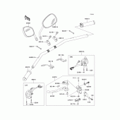 Схема узла: Руль & Пульт управления рулевой для Kawasaki EJ800 W800