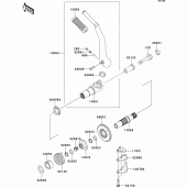 Схема вузла: Kickstarter mechanism для Kawasaki EJ650 W650