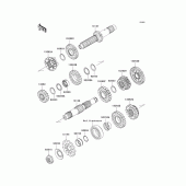 Схема узла: Трансмиссия для Kawasaki KX450 KX450F
