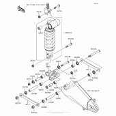 Схема вузла: Підвіска/задній амортизатор для Kawasaki ZX636 Ninja ZX-6R