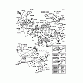 Схема вузла: Облицювальні елементи для Kawasaki KLE650 Versys 650