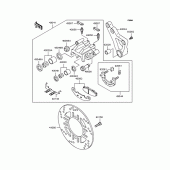 Схема вузла: Заднє гальмо для Kawasaki ZR750 Zephyr