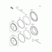 Схема вузла: Колеса (Шини) для Kawasaki KLX250 KLX250SR