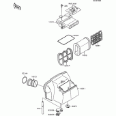 Схема узла: Воздушный фильтр для Kawasaki ZX600 GPX600R