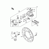 Схема узла: Задний тормоз для Kawasaki VN900 Vulcan 900 Custom