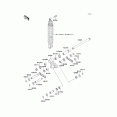 Схема узла: Задняя подвеска для Kawasaki KL250 KLR250
