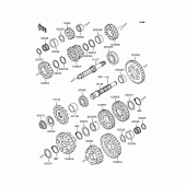 Схема вузла: Трансмісія для Kawasaki ZX400 ZZR400