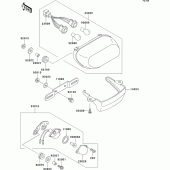 Схема вузла: Taillight(s) для Kawasaki ZX600 ZZ-R600