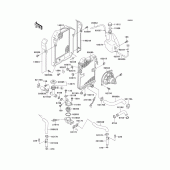 Схема узла: Радиатор (1/2) для Kawasaki EN500 Vulcan 500