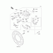 Схема узла: Передний тормоз для Kawasaki EX500 Ninja 500R