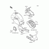 Схема узла: Наклейки (Black/Yellow; ZX900-A13) для Kawasaki ZX900 GPZ900R