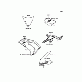 Схема узла: Наклейка(Серый)(EGF) для Kawasaki EX400 Ninja 400R