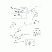 Схема вузла: Кермо & Пульт управління рульової для Kawasaki VN900 Vulcan 900 Custom