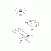 Схема вузла: Наклейки (Чорний H7F) для Kawasaki EX250 ZZR250