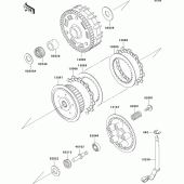 Схема вузла: Зчеплення для Kawasaki VN800 Vulcan 800 Classic