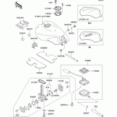 Схема вузла: Паливний бак(1/2) для Kawasaki ZG1000 1000GTR