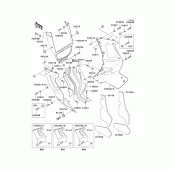 Схема вузла: Cowling lowers(zx1100-e2/e4) для Kawasaki ZX1100 GPZ1100