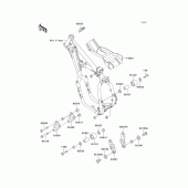 Схема узла: Крепление двигателя для Kawasaki KX500