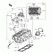 Схема вузла: Головка циліндра для Kawasaki EX650 Ninja 650 ABS