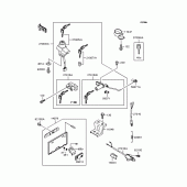 Схема вузла: Замок запалювання (ZR400-C3/C4/C5) для Kawasaki ZR400 Zephyr