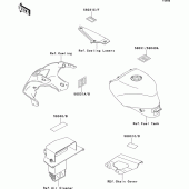 Схема узла: Информационные наклейки для Kawasaki ZX400 ZXR400