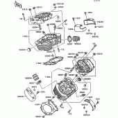 Схема узла: Головка цилиндра для Kawasaki VN1500 VN-15 SE