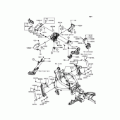 Схема вузла: Облицювальні елементи для Kawasaki EN650 Vulcan S