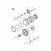Схема вузла: Зчеплення для Kawasaki ZX1400 Ninja ZX-14R