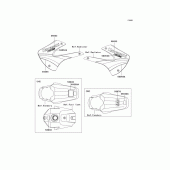 Схема вузла: Інформаційні наклейки для Kawasaki KX85 KX85